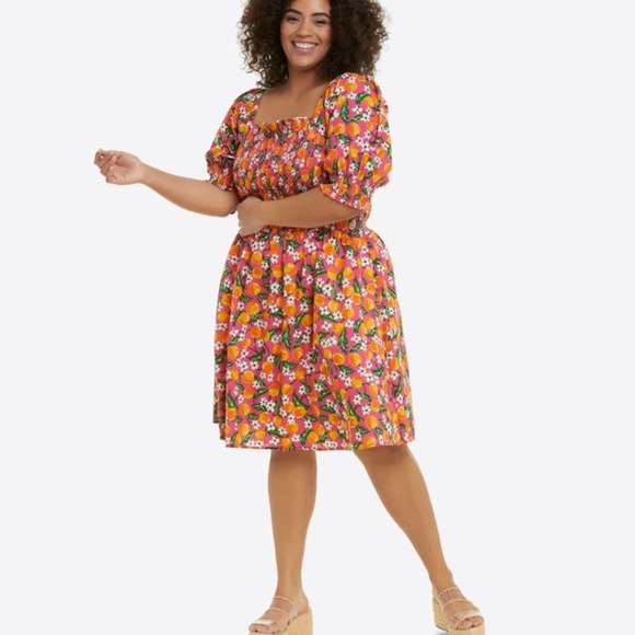 Cam Smocked Dress in Orange Blossom - Picture 4 of 5